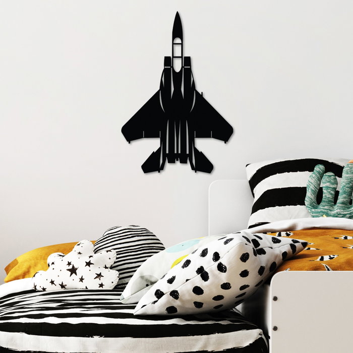 Wallity F-15 Accesorio decorativo de pared de metal Negro